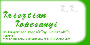 krisztian kopcsanyi business card